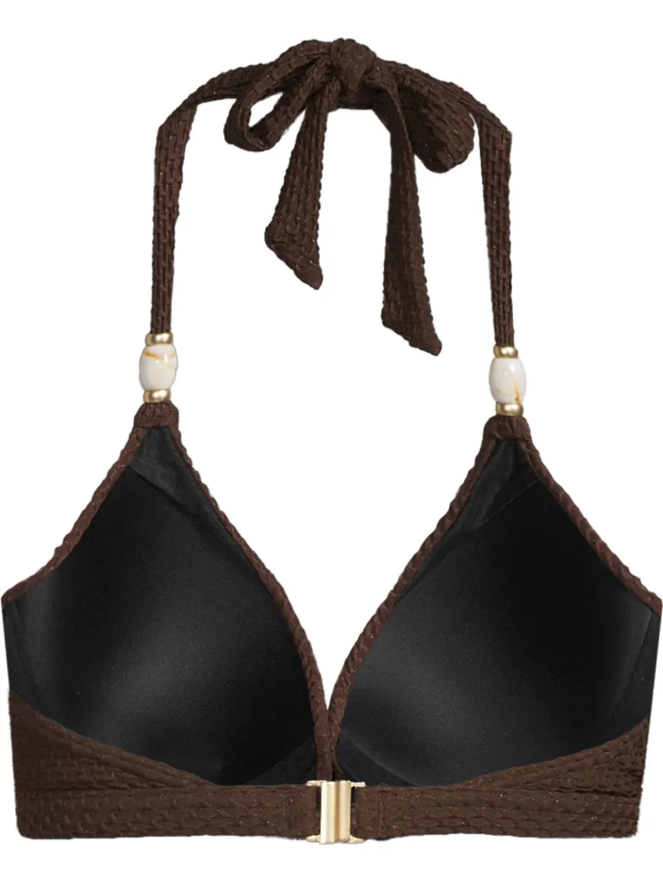 BEACHWAVE halter bikinitop zwart, foto 3