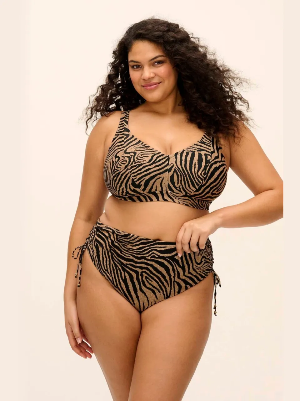 Elomi Tortoli Bay bikinitop zonder beugel zebraprint bruin/zwart, foto 4