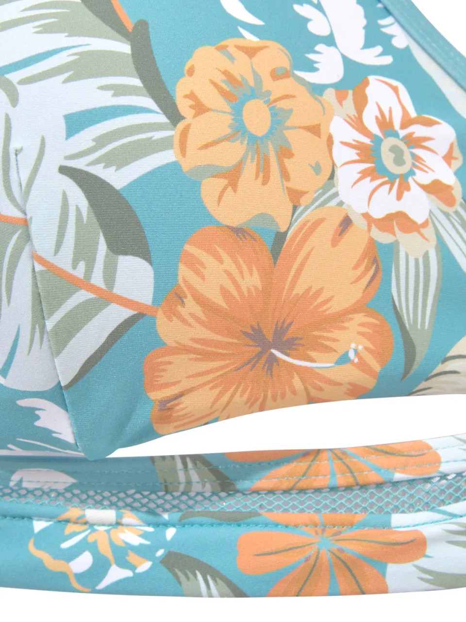 triangelbikinitop lichtblauw bloemenprint aquablauw bedrukt, foto 2