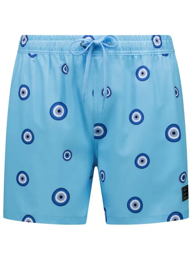 Son of a Beach Blauw Oog Heren Zwembroek - Blauw