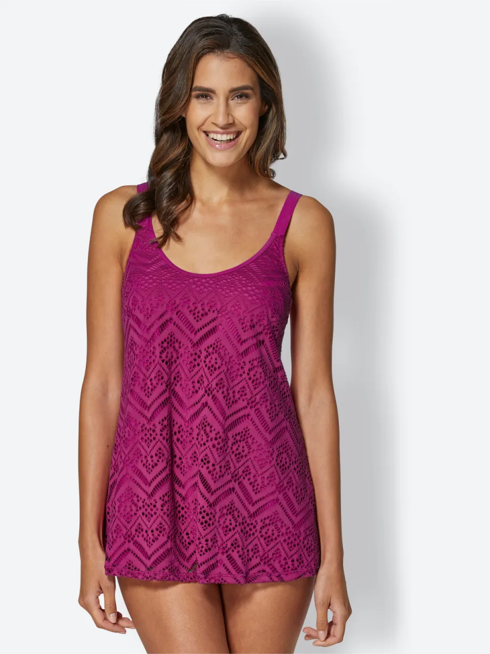 tankini-bovenstuk magenta