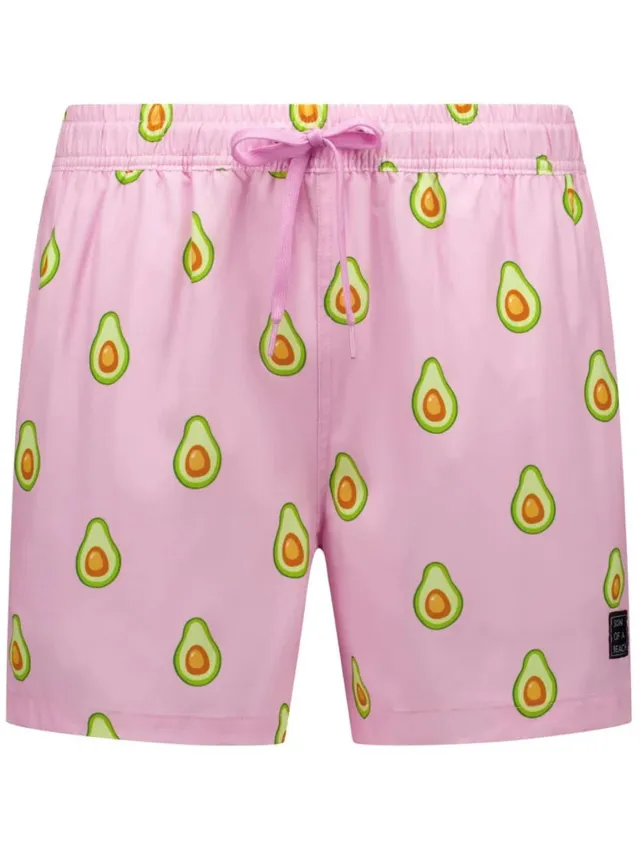Son of a Beach Avocado Roze Heren Zwembroek - Roze