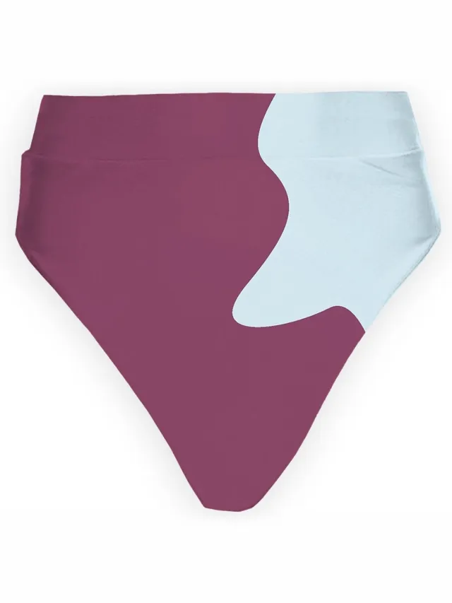 Sea'sons Official - Kleurveranderend - High Waist Bikinibroek - Cherry-blauw