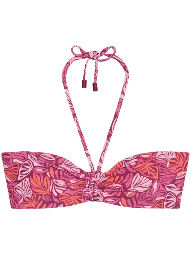 Marc O'Polo Vrouwen Triangel bikinitop Abstract Leaf paars, foto 2