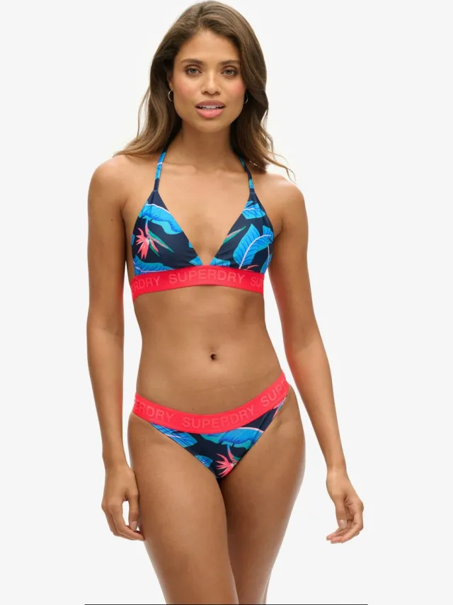 Superdry Classic bikinibroekje met logo - Dames - Badpakken navy paradise