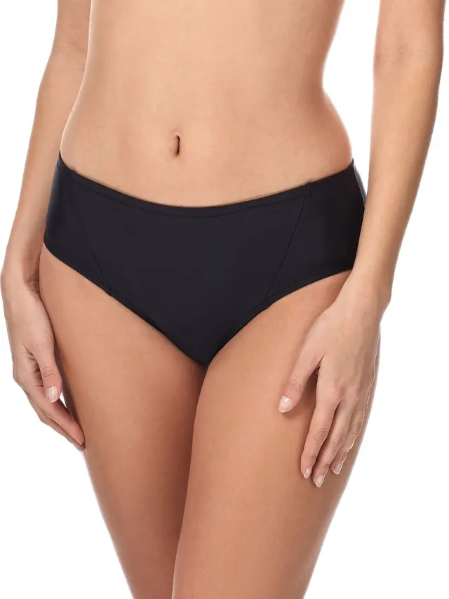 Merry Style Dames Zwembroek - Bikinibroekje - Elastische tailleband – Polyamide & Elastaan – Zwart (9240) – 38 - MS-ET-18