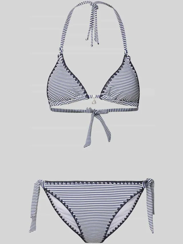 banana moon Bikini-set met labeldetail model 'NUCODIMKA' donkerblauw