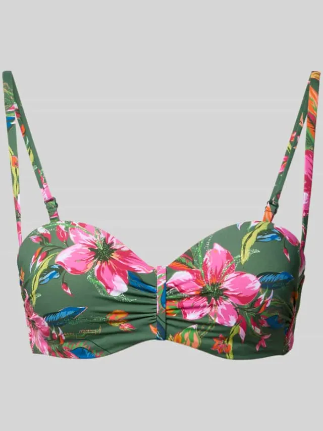 Lascana PLUS SIZE bikinitop met voorgevormde cups model 'Malia' Olijfgroen