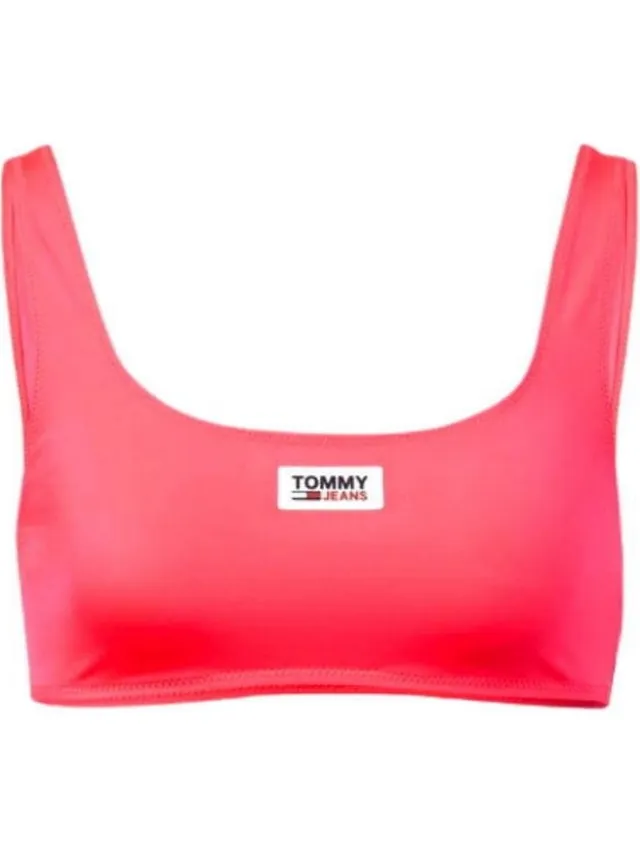 Tommy Jeans Dames/Dames Logo Bikinitop (Roze)