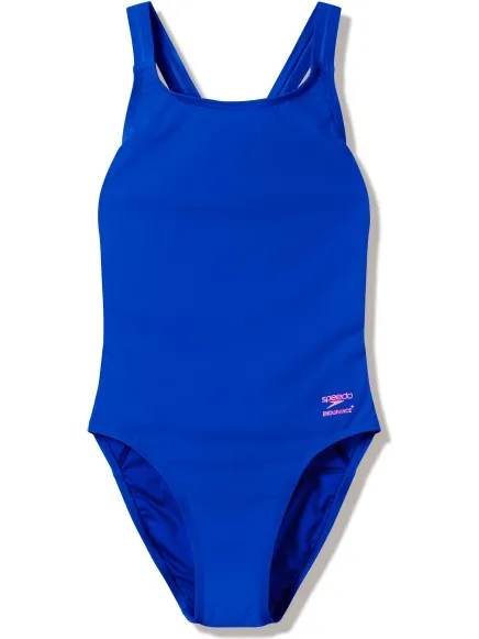 Speedo Solid Leaderback badpak marineblauw