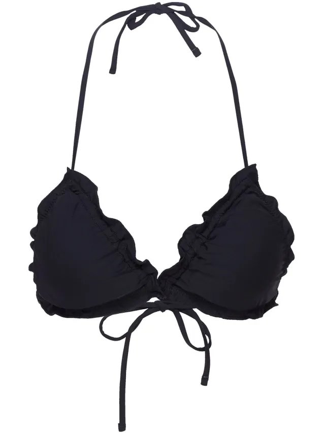 ESOTIQ Hawai Bloovii - Bikinitopje - Zwart - Triangelmodel - Met ruches