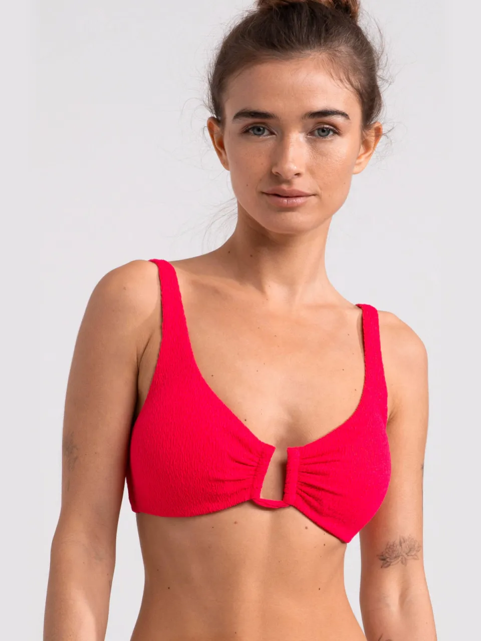 Sam Friday Swash niet-voorgevormde push-up bikinitop fuchsia Koraalrood