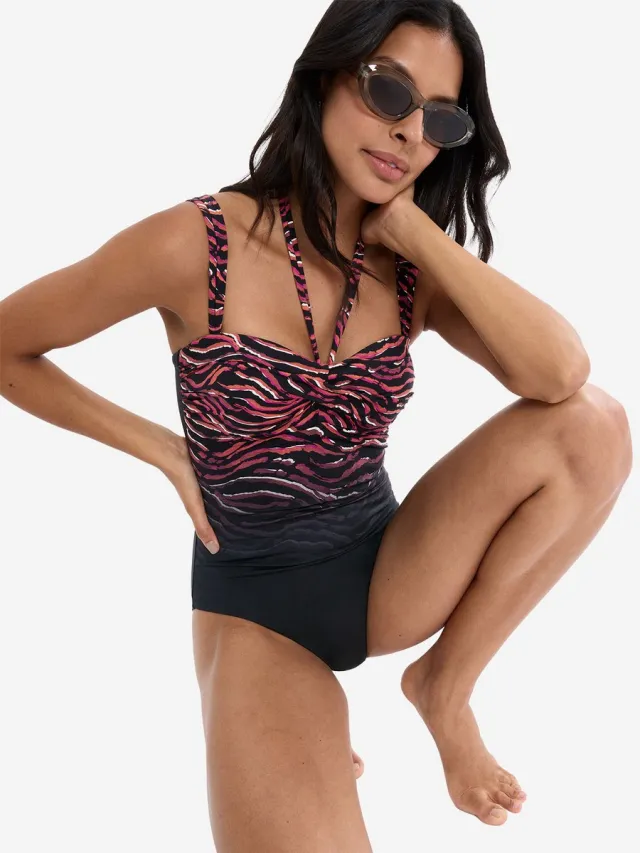 Triumph Badeanzug Red Label Summer Wild BROWN - DARK COMBINATION