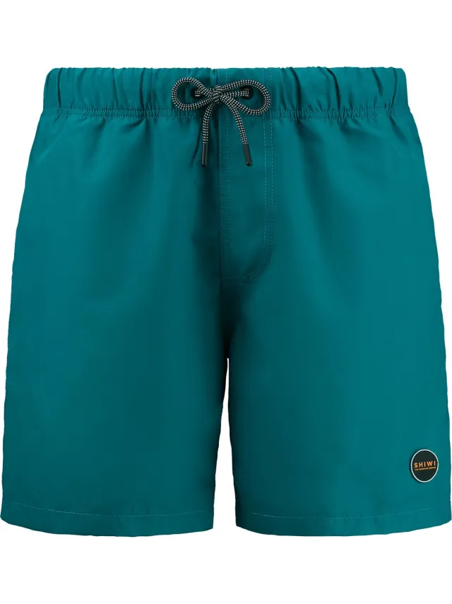 Shiwi Maat XXL Swimshort recycled mike solid micro peach - Cilantro green Groen