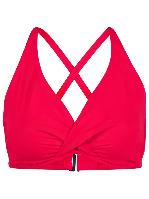 Seafolly Women's Collective Wrap Front F Cup Bra - Bikinitop, rood/oranje