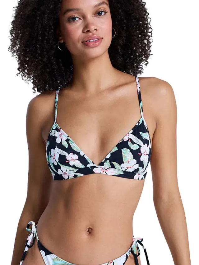 Roxy Essentials Pt Fixed Triangle Bikinitop Zwart XS Vrouw Anthracite Spring Charming Sma