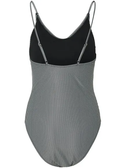 Pieces Dames badpak pcbaomi ronde hals zwart/wit gestreept, foto 2