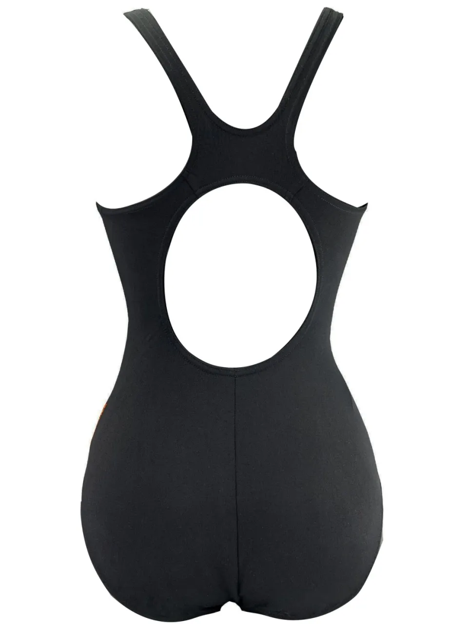 Speedo Placement Dames Zwart/Oranje Zwempak, foto 2