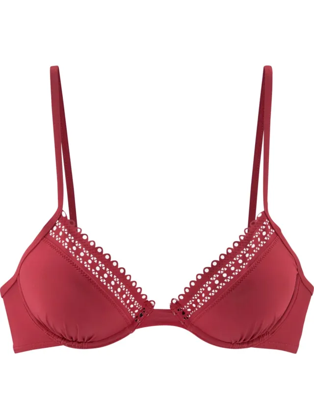 Beugelbikinitop roestrood