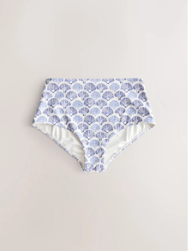 Next Dames - Bikini broekje met print - Crème Cream/Blue Shell