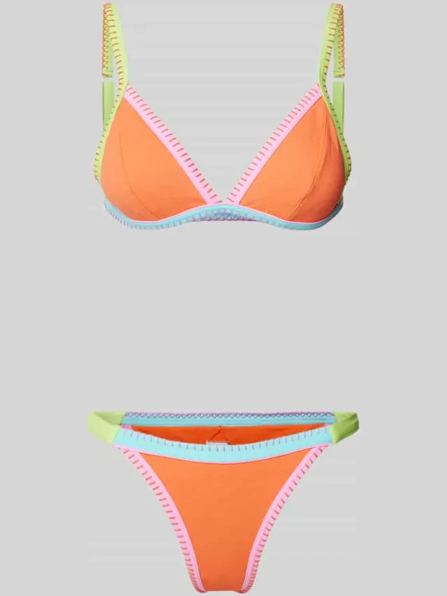 banana moon Bikiniset met structuurmotief, model 'TANEOFIABA SANTACOLOR' Oranje