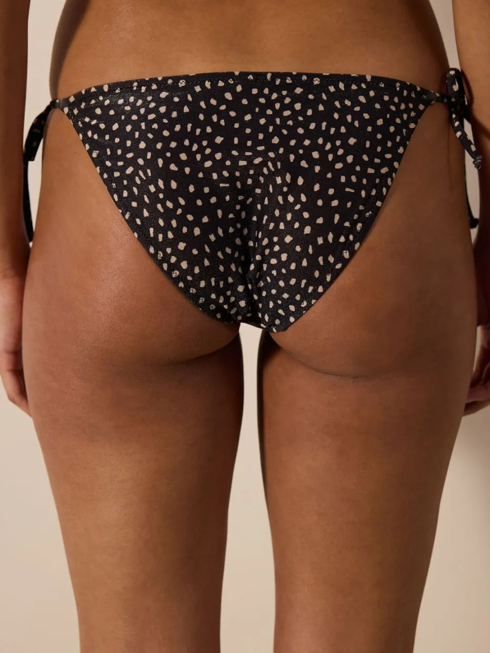 Penti Lage Taille Gebreide Bikini Onderstukken Met Touwen zwart, foto 2