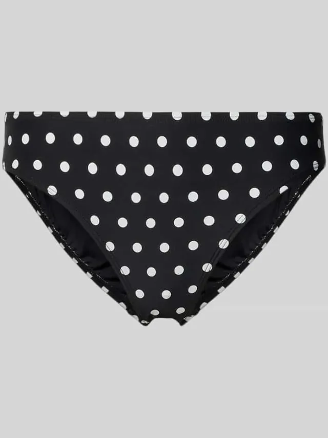 Michael Kors High Leg bikinibroek model 'CLASSIC DOT' Zwart