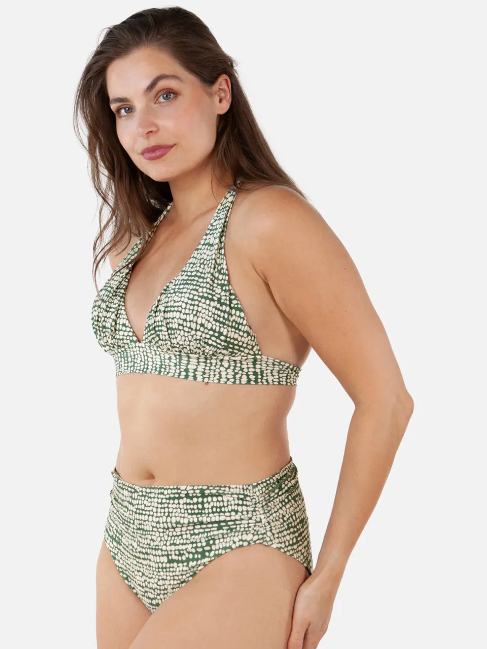 Barts high waist bikinibroekje Cascis groen/wit, foto 4