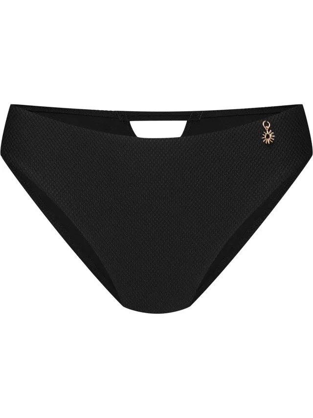 ESOTIQ Sunrise - Bikinibroekje - Zwart - Decoratieve uitsparing