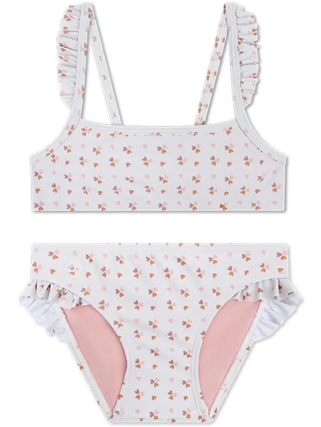 Swim Essentials Bikini - Oud Roze - Cosy Hearts - 134/140