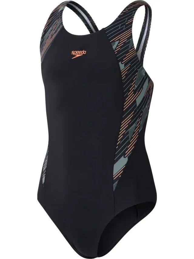 Speedo ECO Hyper Boom Splice Muscleback BadpakKinderen Zwart