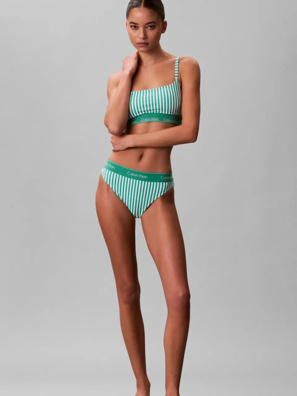 Calvin Klein bikinibroekje groen/wit, foto 5