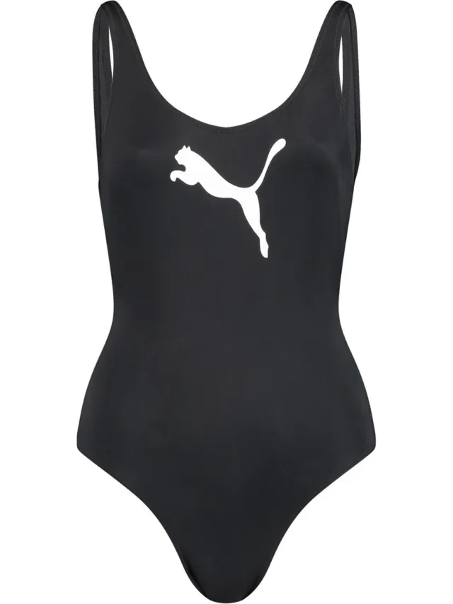 Puma Women Swimsuit - Zwart Badpak - M - Zwart