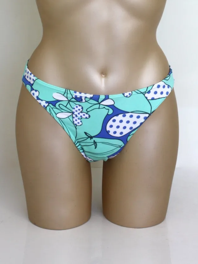 Freya bikini broekje - blauw met fantasie print - maat