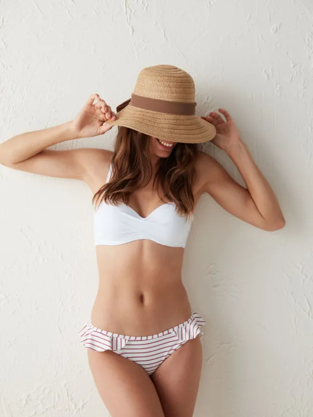 Penti Gestreepte Mid-rise Ruffle Bikini Slip veelkleurig, foto 2