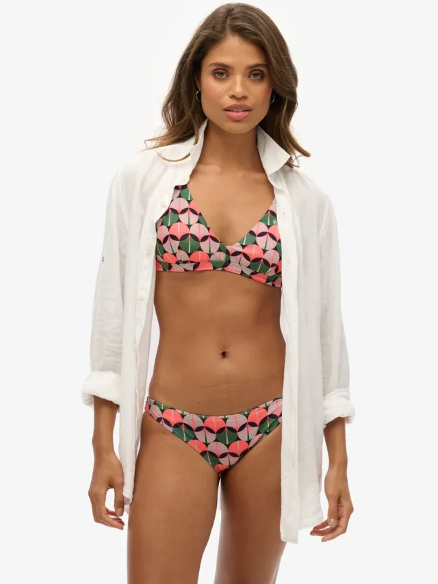 Superdry Triangelbikinitopje met gekruiste rugbandjes - Dames - Badpakken Orange Geo