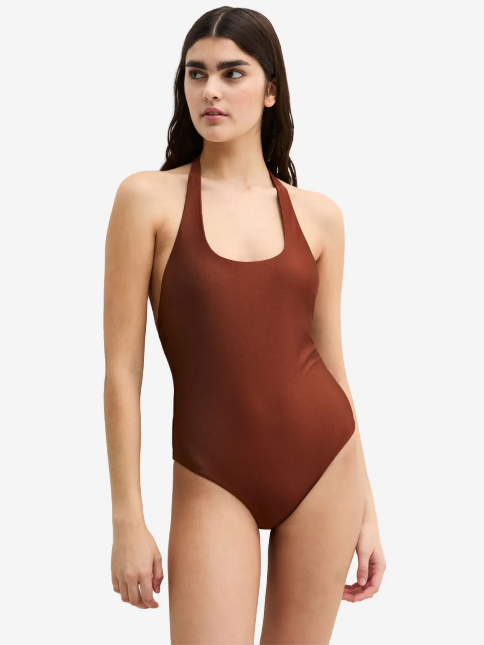 Marc O'Polo Vrouwen Badpak Breezy Leaf Donkerbruin