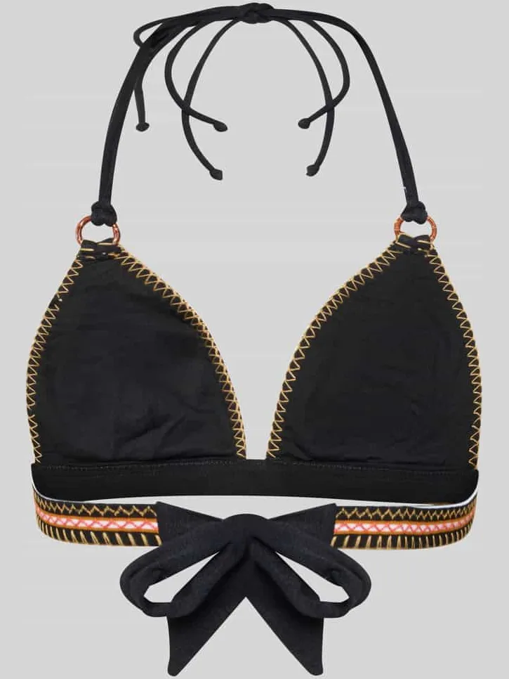 banana moon Bikinitop met vetersluiting, model 'WAKO SANTANY' zwart, foto 2