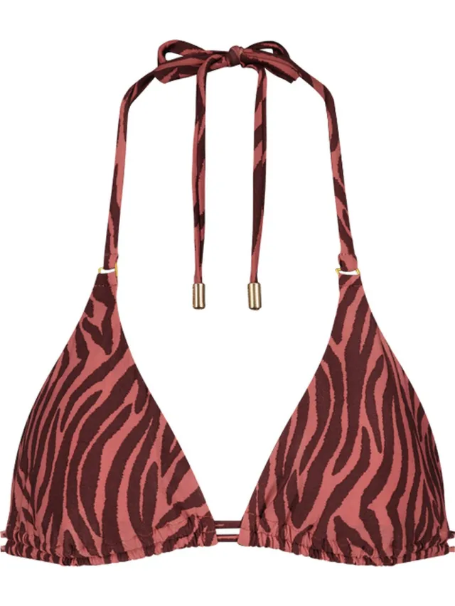 Beachlife Zebra Dames Bikinitopje Roze, Paars, Print