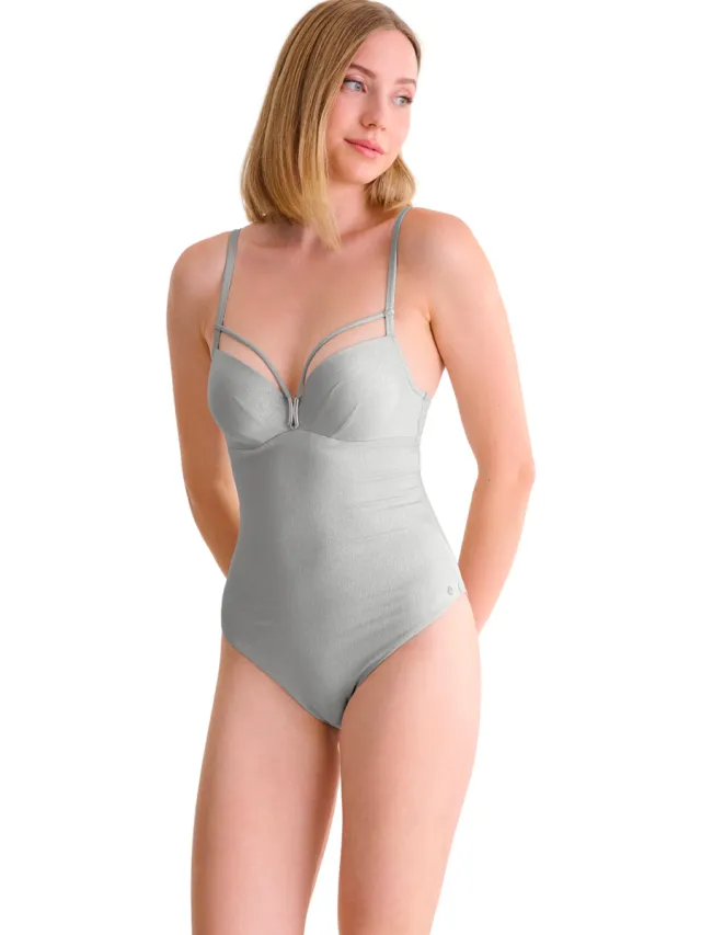 Lisca Blue Lagoon eendelig badpak grijs