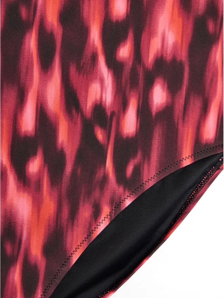 Zizzi high waist bikinibroekje SKATRIN rood/zwart, foto 6