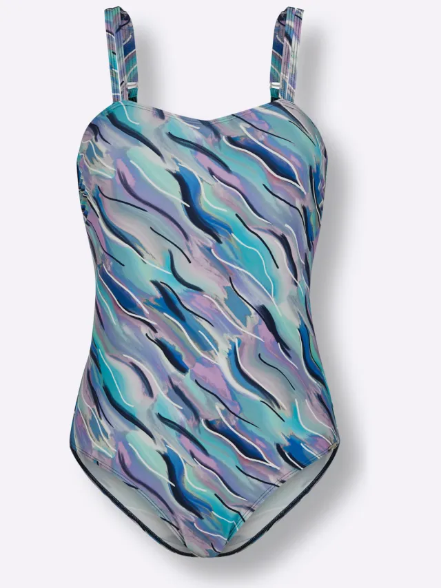 badpak turquoise lila print, foto 2