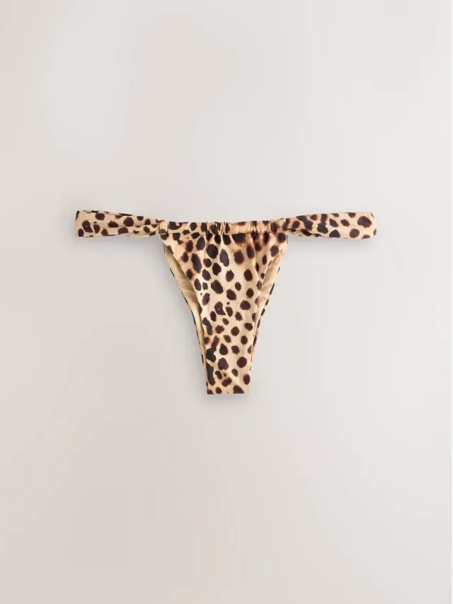 Next Dames - Bikinibroekjes - Dierenprint Brown Leopard Print