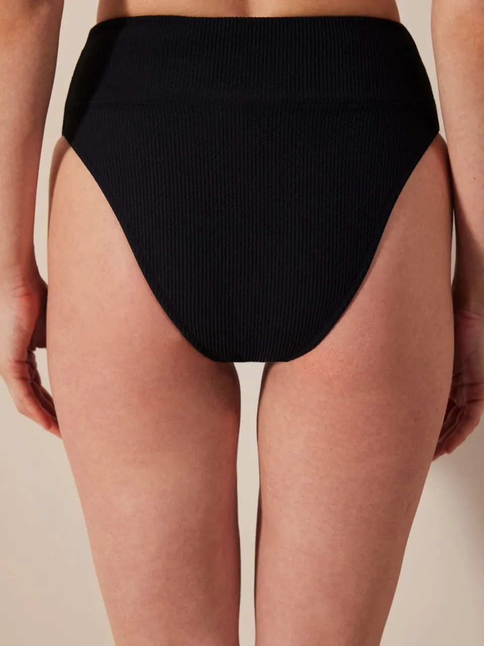 Penti Mary Hoge Taille Textuur Bikini Onderkant zwart, foto 2