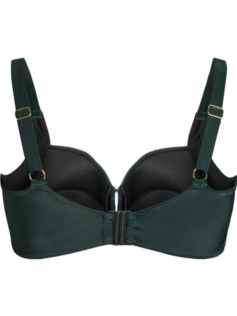 Zizzi STILDE voorgevormde bikinitop donkergroen, foto 5