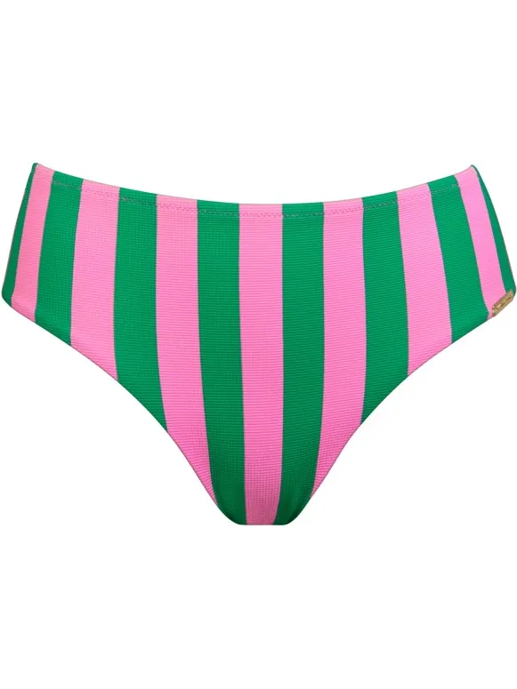 WATERCULT Women's Stripe Energy Bikini Bottoms No. 263 - Bikinibroekje, roze/groen