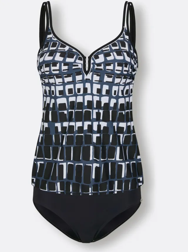 Tankini zwart wit geprint, foto 2