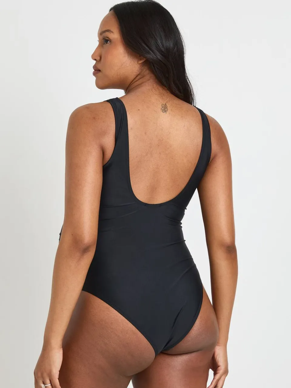 boohoo Dames Zwangerschaps Badpak Met Ronde Hals zwart, foto 2