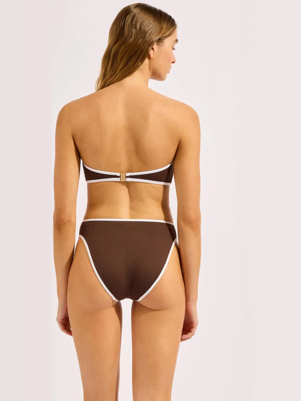 Seafolly Beach Bound high leg bikinibroekje donkerbruin, foto 3