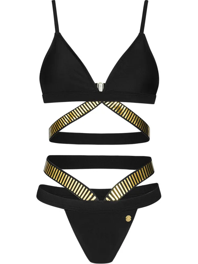 YW YEHWANG Bikini gouden party - zwart